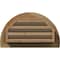 Ekena Millwork Half Round Gable Vent Functional Western Red Cedar Gable Vent w/1" x 4" Flat Trim Frame, 18"W x 09"H GVWHR18X0901RFUWR - alternate 2